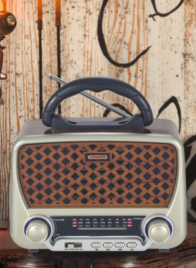 دينكس راديو محمول HI-FI بثلاث قنوات FM - AM بلوتوث AUX بطاقة TF قرص فلاش USB - Image 3