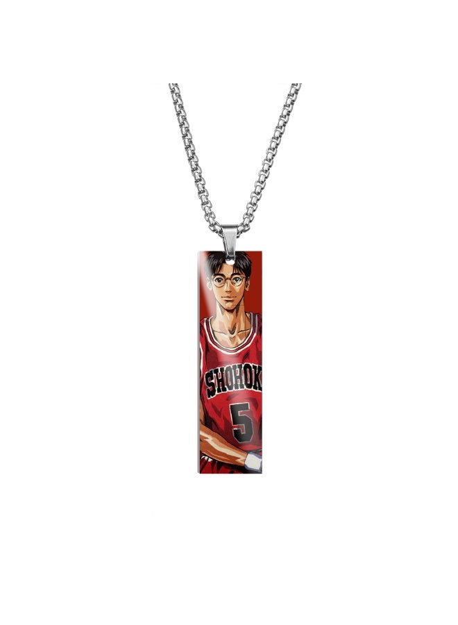 KUYING New Slam Dunk Long Stainless Steel Necklace 