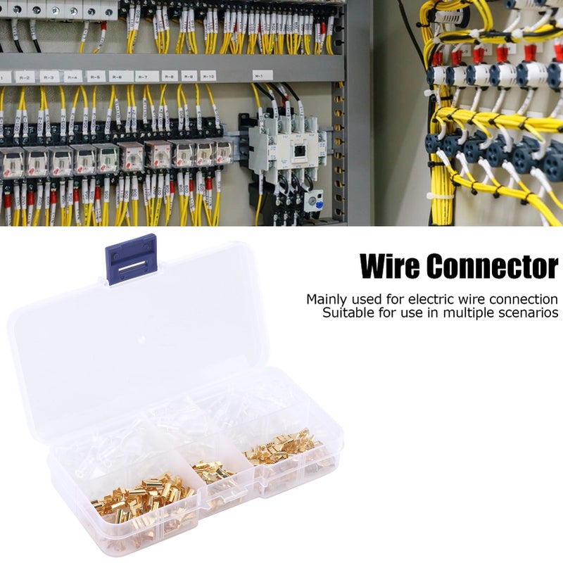 Golden Female Crimp Terminal Electric Wire Connector Set with Sheath 2.8mm / 4.8mm / 6.3mm - Image 3
