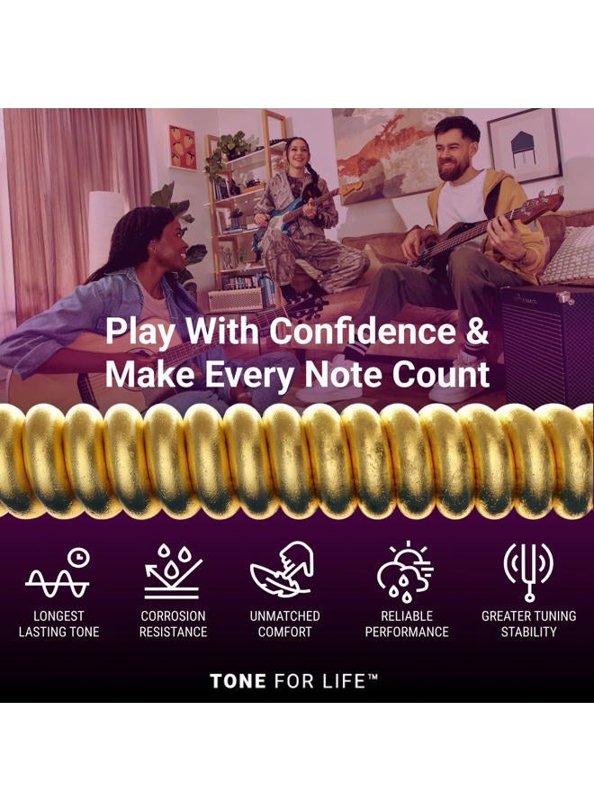 ELIXIR Strings Phosphor Bronze Acoustic Guitar Strings W Nanoweb Coating, Custom Light (.011-.052) - Image 4