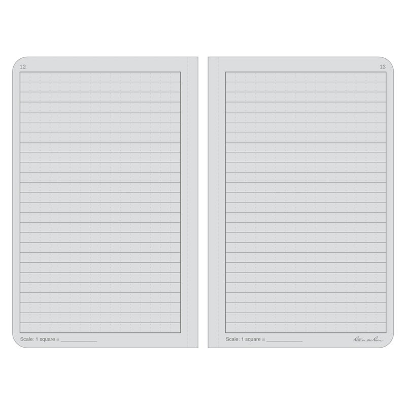 Rite in the Rain Weatherproof Hard Cover Notebook, 4.75" x 7.5", Black Cover, Universal Pattern (No. 770F) - Image 2