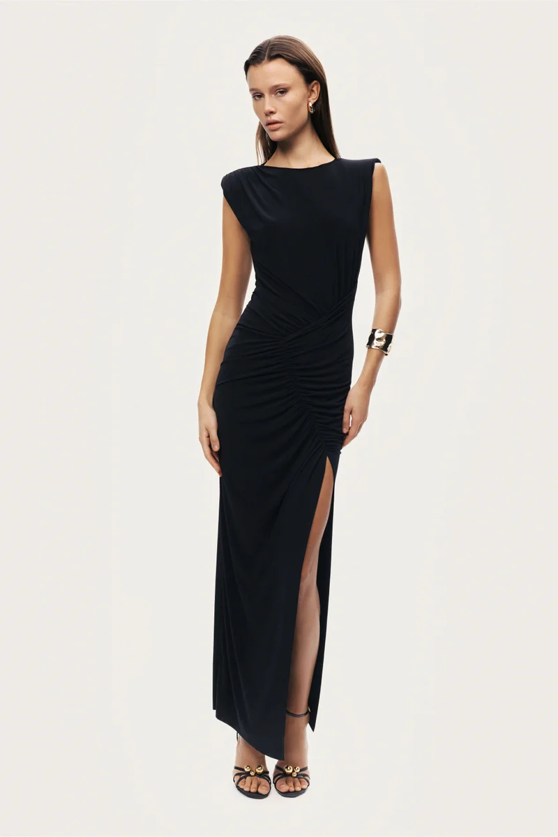 نوكتورن Halter Neck Cut-Out Maxi Dress