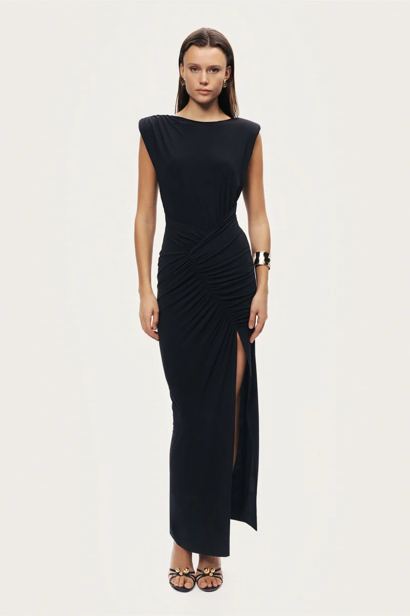 نوكتورن Halter Neck Cut-Out Maxi Dress