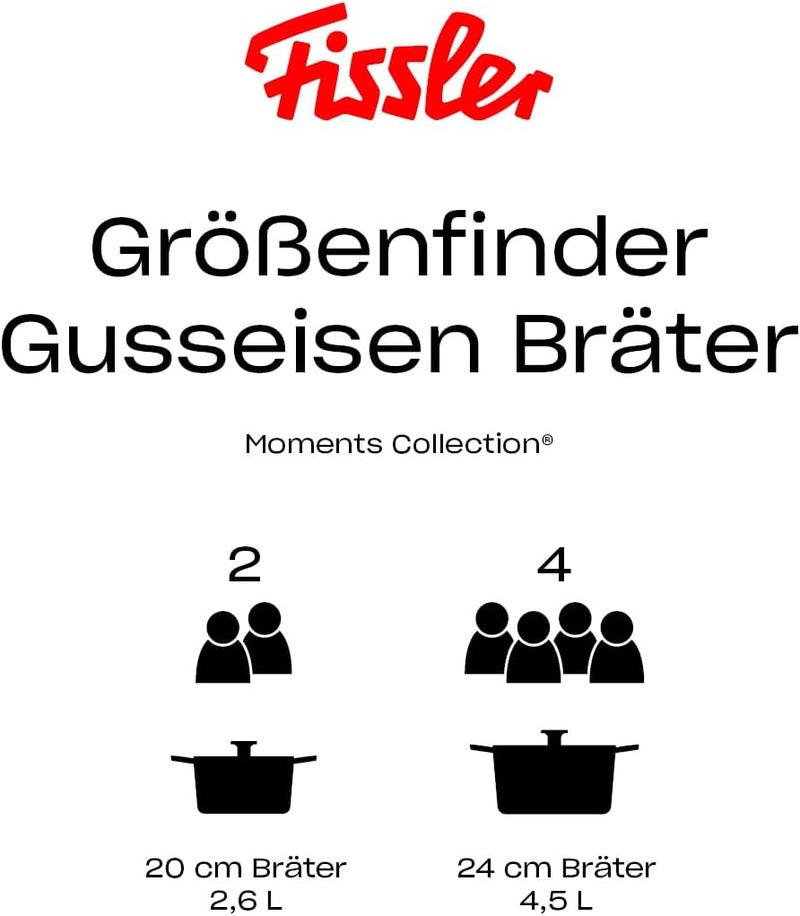 Fissler Moments Collection/Enamelled Cast Iron Round Casserole Dish (Ø 20 cm) Cast-Iron Casserole Pot Cocotte AromaStar Function Induction - Burgundy Red Temp fluctuation resistant crafted quality - Image 2