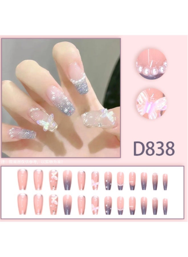 False Nail - Diamond Bow D838