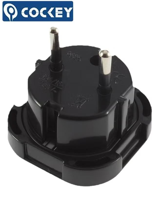 COCKEY UK To EU AC Travel Plug Adapter Black - Image 1