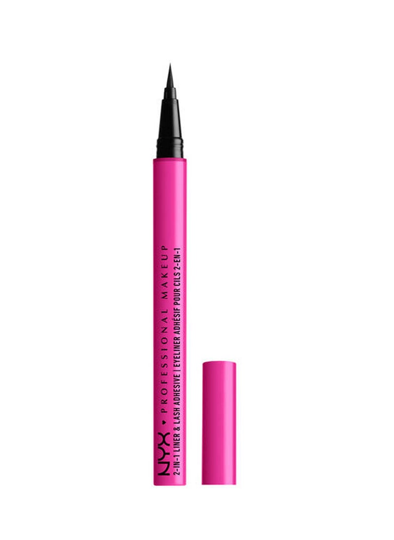 NYX PROFESSIONAL MAKEUP JUMBO 2IN1 LINER & LASH, BADDEST BLACK  - Image 2