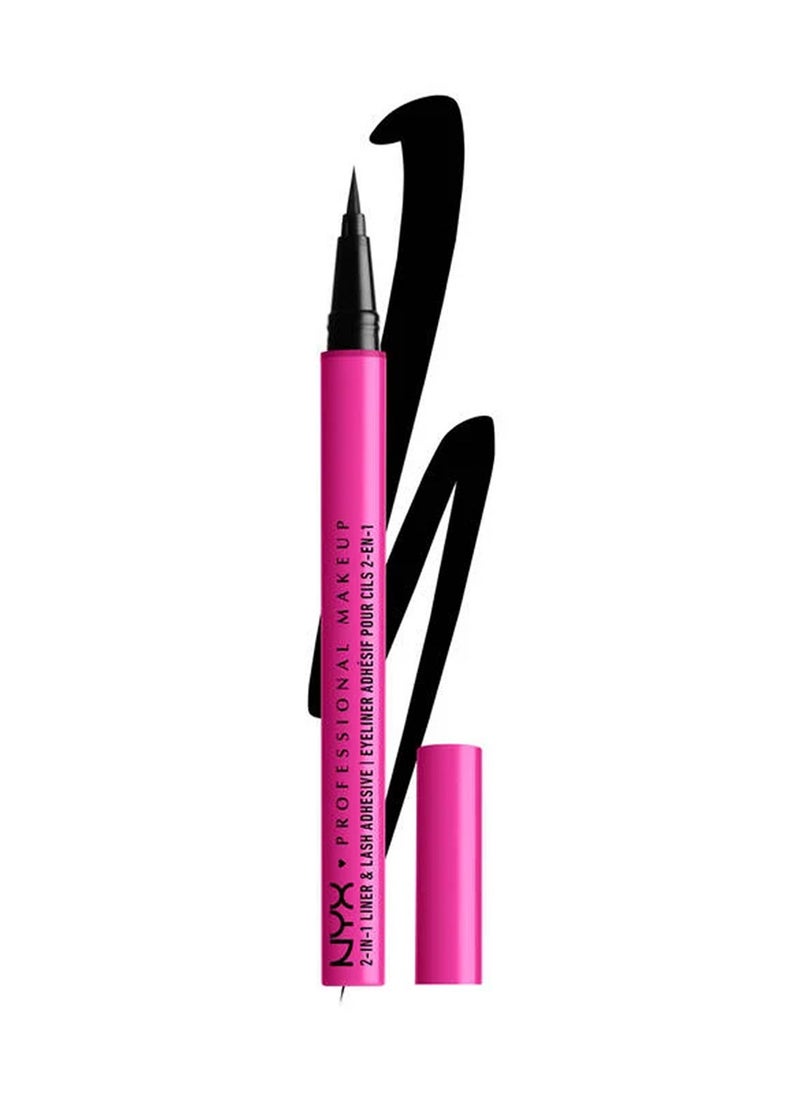NYX PROFESSIONAL MAKEUP JUMBO 2IN1 LINER & LASH, BADDEST BLACK  - Image 3