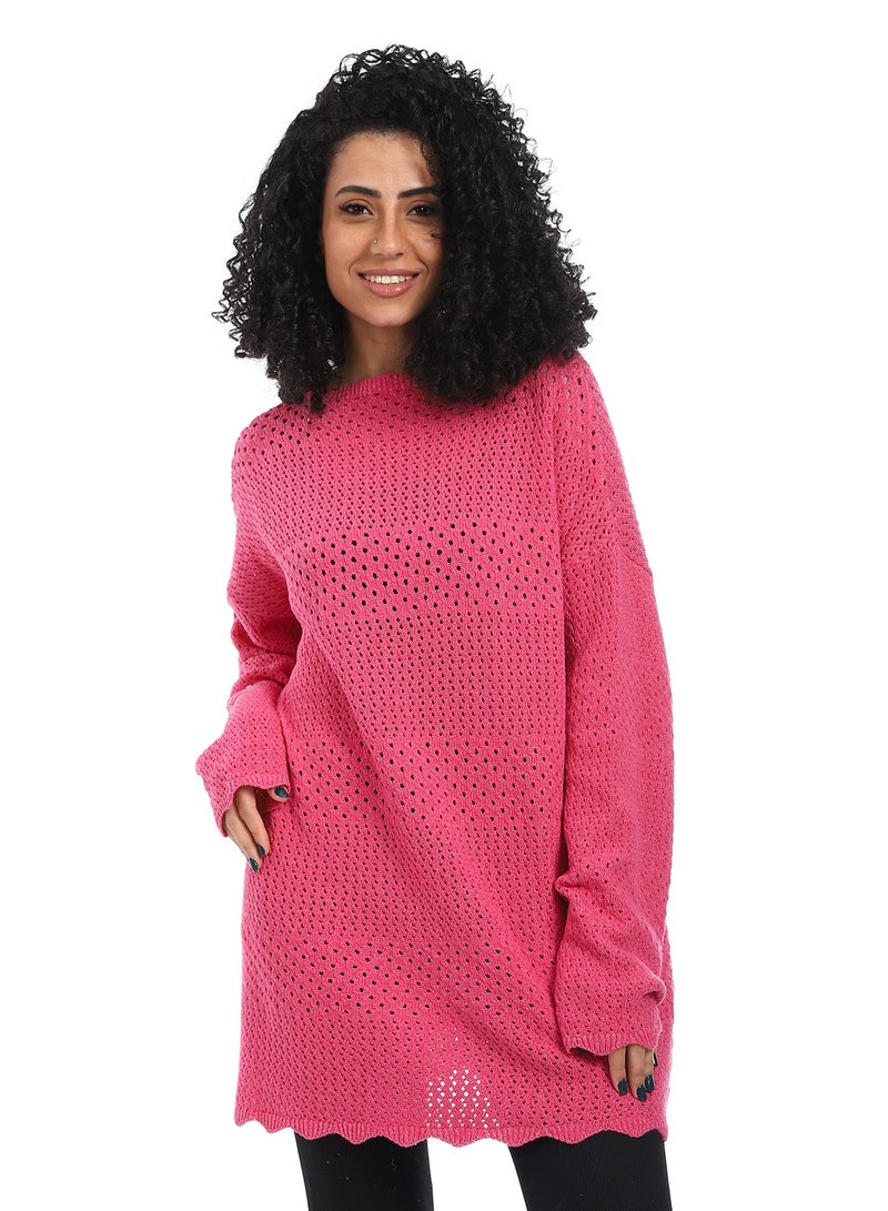 Caesar Women Wool Long Pullover Round Neck  - Image 1