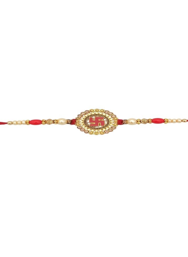 Unwrap Delights Pack of 6 Pcs Rakhi For Brothers, Handcrafted Design Rakhi Best Gift Hamper Festive (Multi Design) - Image 3