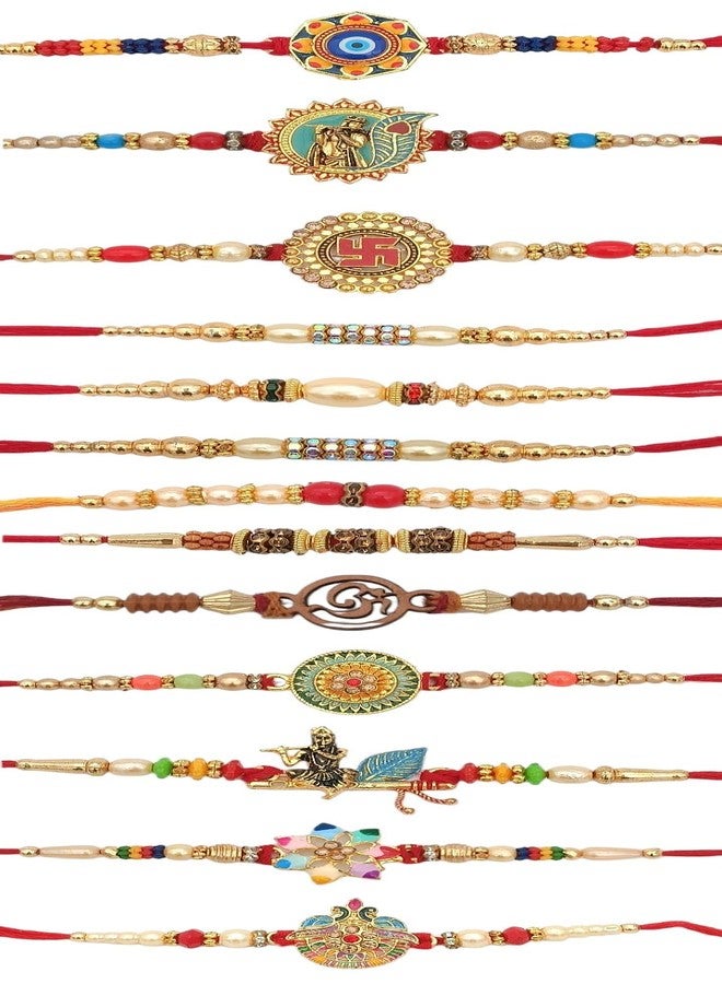 Unwrap Delights Pack of 6 Pcs Rakhi For Brothers, Handcrafted Design Rakhi Best Gift Hamper Festive (Multi Design) - Image 1