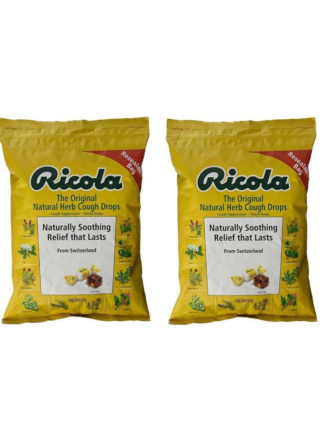 Original Natural Herb Cough Drops 2 Bags 130 Drops Each