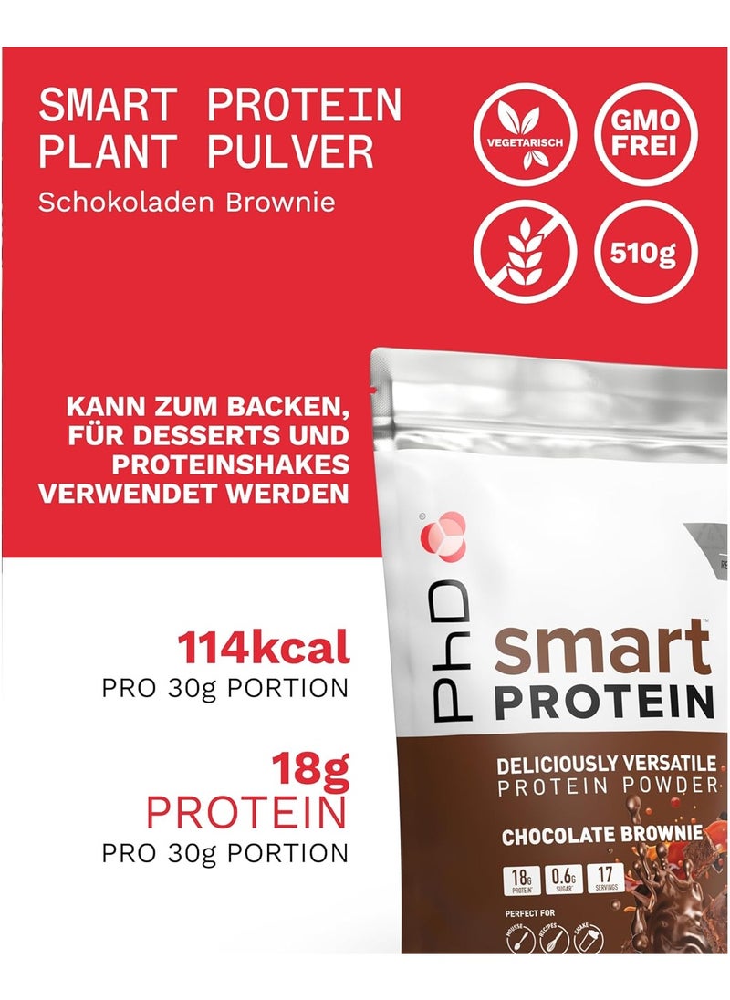 PhD Smart Protein Deliciously Versatile Protein Powder Chocolate Brownie 18g Protein 0.6g Suger 17 Servings 510g  - Image 3