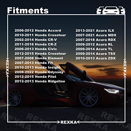 Rexka 40pcs Bumper Fender Grille Clips Stem Length 13 mm Compatible with Honda Acura 91505-S9A-003 Accord Civic CR-V MDX RDX - Image 3