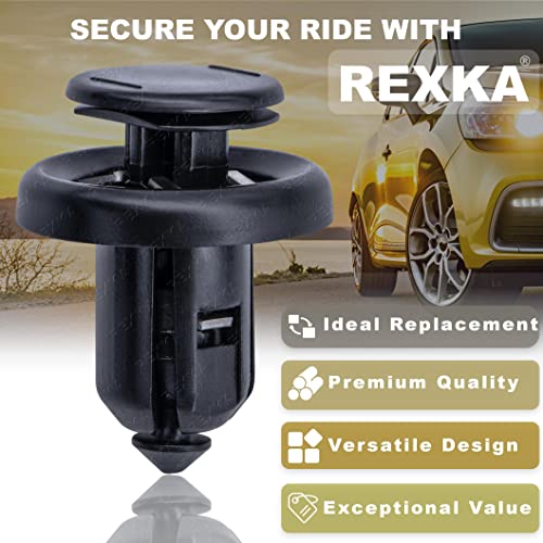 Rexka 40pcs Bumper Fender Grille Clips Stem Length 13 mm Compatible with Honda Acura 91505-S9A-003 Accord Civic CR-V MDX RDX - Image 4