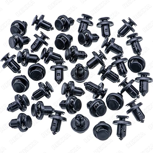 Rexka 40pcs Bumper Fender Grille Clips Stem Length 13 mm Compatible with Honda Acura 91505-S9A-003 Accord Civic CR-V MDX RDX - Image 2