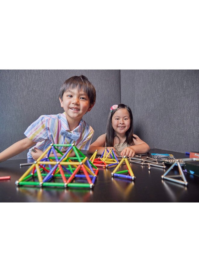 CMS MAGNETICS - (156-Piece Multi-Color Magnet Building Toy Tin Box Case Construction Sticks Set STEM Educational Learning Activity for Brain Development, Creativity, Imagination, Attention Span - Image 3