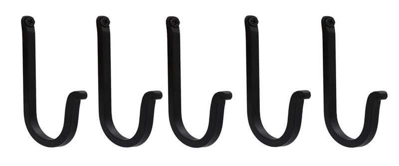 THDC Single Prong Wrought Iron Hooks Vintage Hand Forged Iron Curved Metal Fasteners Decorative Colonial Wall Dcor Heavy Duty Wall Hooks Hangers for Keys Coats Robe Bags Home Kitchen 5