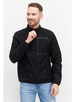 GEOX Men Solid Bomber Jacket, Black  - Image 1