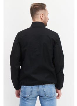 GEOX Men Solid Bomber Jacket, Black  - Image 2