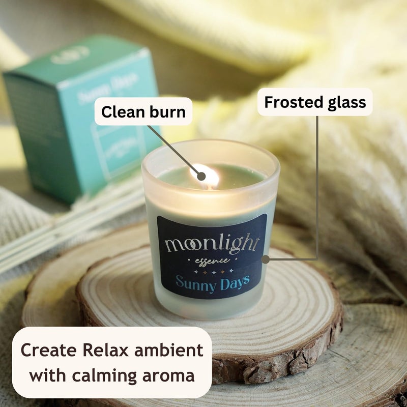 Moonlight Essence Moonlight Essence Scented Candle Set Pack of 4 Votive Candles Lavender Oud Ocean Fresh Cinnamon Apple Fragrances LongLasting Home Fragrance for Relaxation Elegant Dcor - Image 3