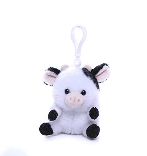 Plushland Stuffed Animal Toys Cute Soft Baby Cow KeychainKey Ring Decoration Lovely Gift Birthday Party Favor Supplies - Image 1