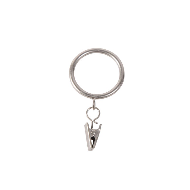 Kenney A58720012 Classic Clip Rings for Rods up to 1Inch Diameter Satin Nickel 7Pack