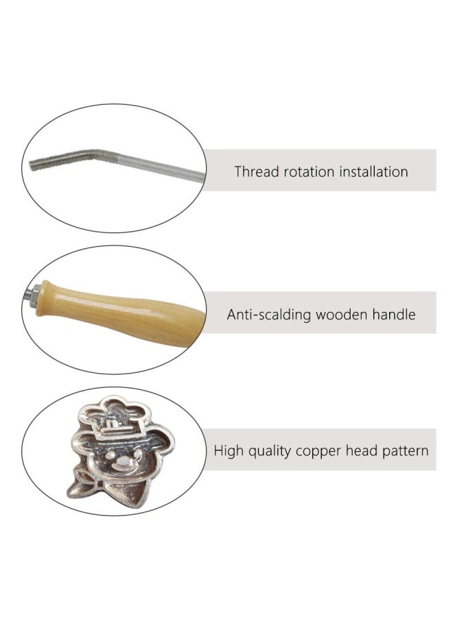 Tinton Life Creative Cake Wood Leather Branding Stamping Embossing Soldering Iron With Stamp Flame Treated Rod Bread