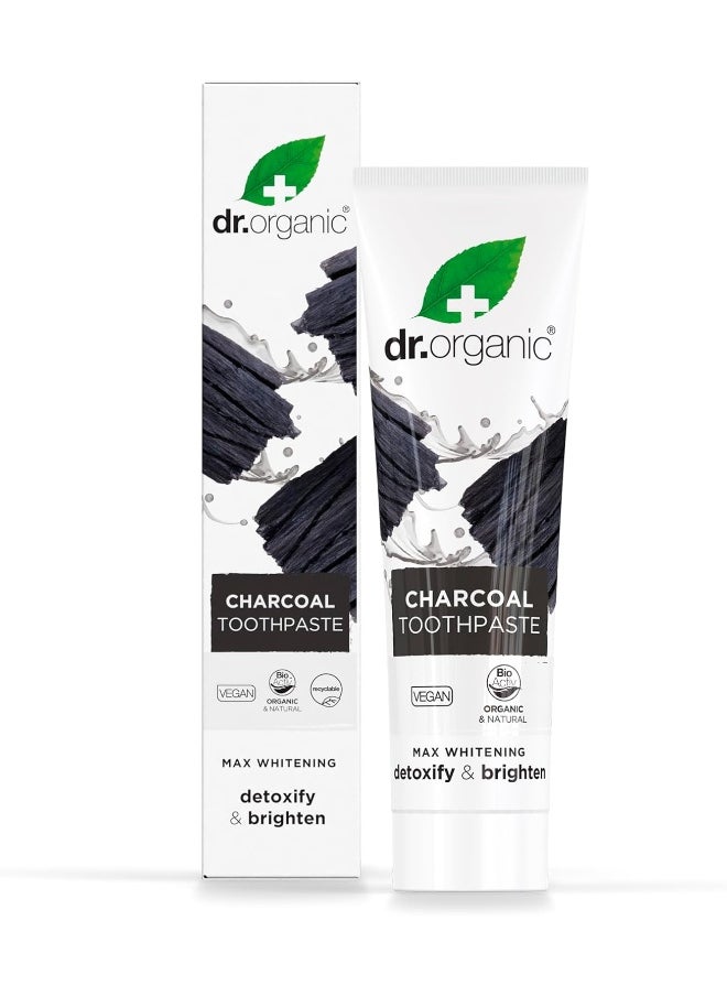 dr.organic - Dr Organic, Organic Charcoal Toothpaste, Natural, Vegan, Cruelty Free, Paraben & Sls Free, Whitening, 100Ml - Image 1