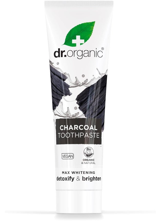 dr.organic - Dr Organic, Organic Charcoal Toothpaste, Natural, Vegan, Cruelty Free, Paraben & Sls Free, Whitening, 100Ml - Image 1