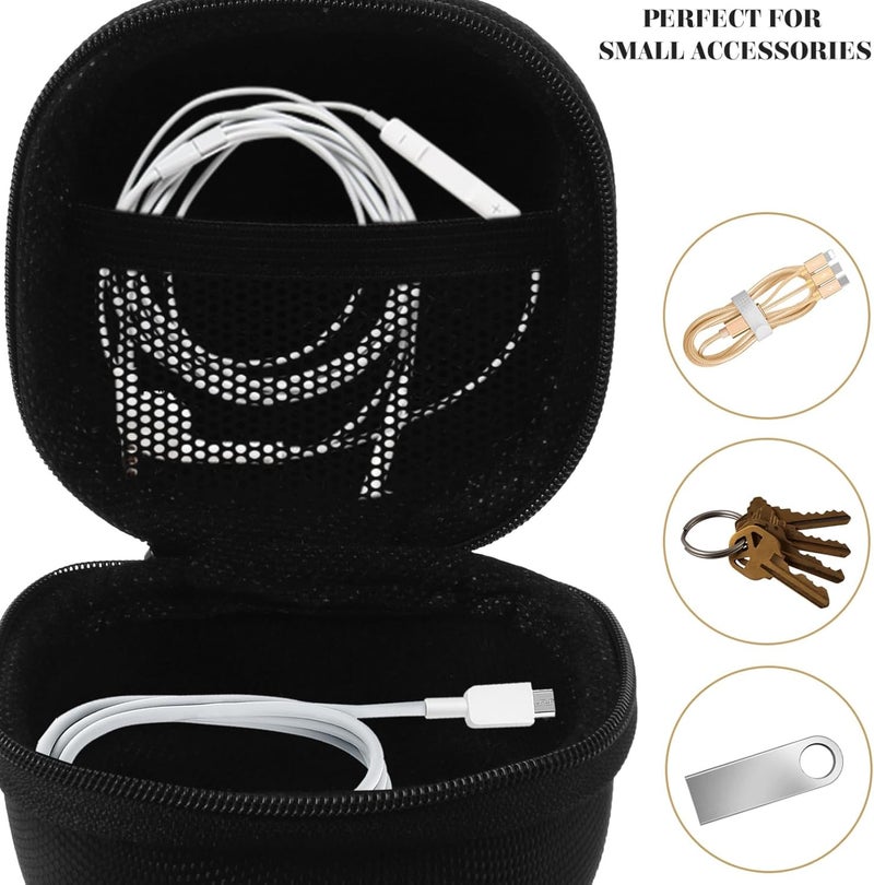 Mini Headphone Case Earphone Storage Box Earphone Pouch Headphone Cable Organizer Style - Image 4