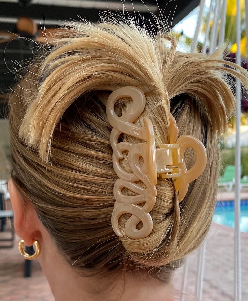 Camila Paris CP3046 French Hair Clip for Women, 3.25 inch Girls Hair Claw Clips Jaw Ivory Cellulose, Fashion Durable and Styling Hair Accessories for Women, Strong Hold No Slip Grip, Made in France - Image 2
