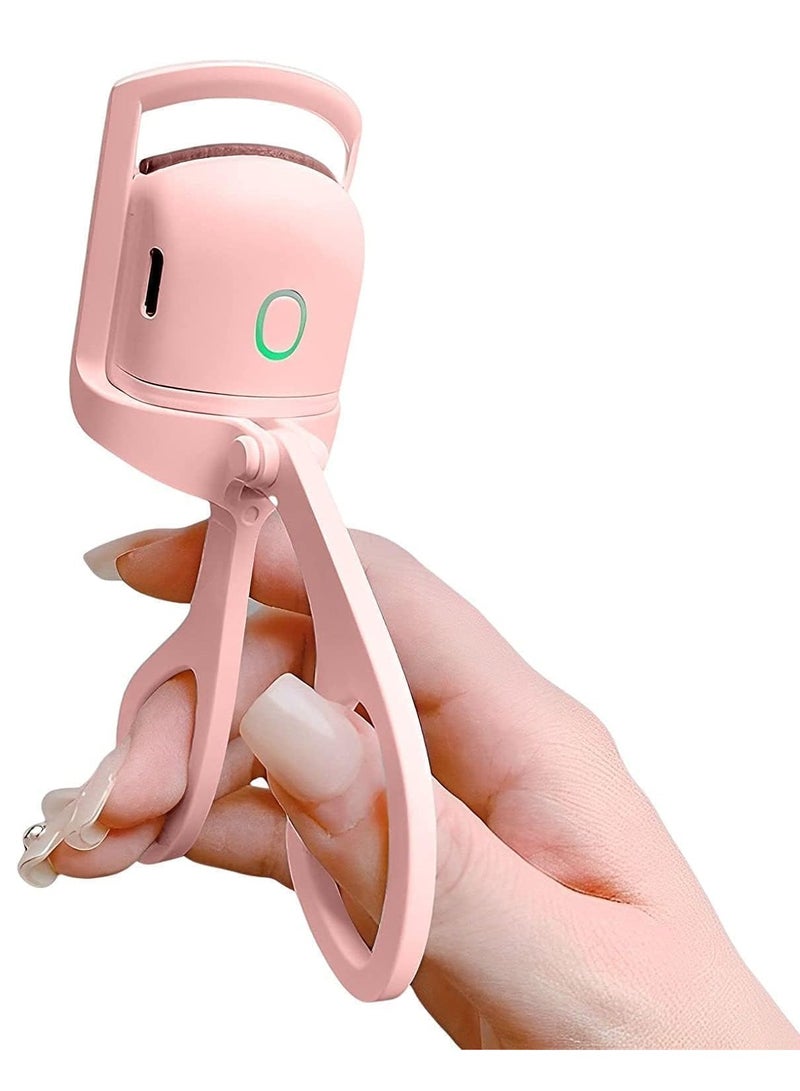 Heated Eyelash Curler, Natural Fast Eyelash Curler Long Lasting Heated Eyelash Curler USB Rechargeable Eyelash Curler for Eyelash Curling All Day - Image 1