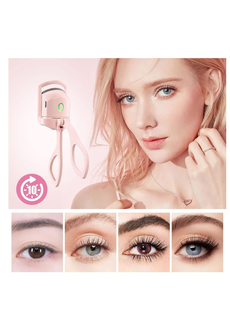 Heated Eyelash Curler, Natural Fast Eyelash Curler Long Lasting Heated Eyelash Curler USB Rechargeable Eyelash Curler for Eyelash Curling All Day - Image 2