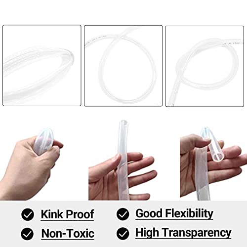 Geowaky 3/4’’ ID × 1’’ OD - 50 ft Clear Vinyl Tubing Flexible PVC Tube,Lightweight Plastic Tubing,Oil Resistant Hybrid Multipurpose Industrial Vinyl Hose - Image 3