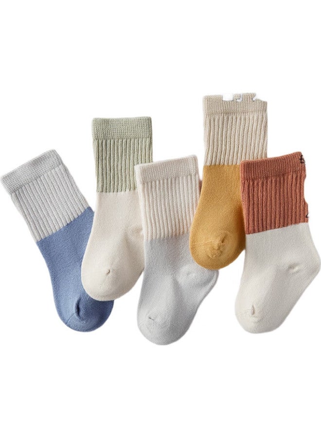 Beptides Baby Socks, Spring And Summer Style, Seamless Mid-Calf Socks, Breathable Pure Cotton Socks For Boys And Girls, Suitable For Ages 5-9 - Image 2