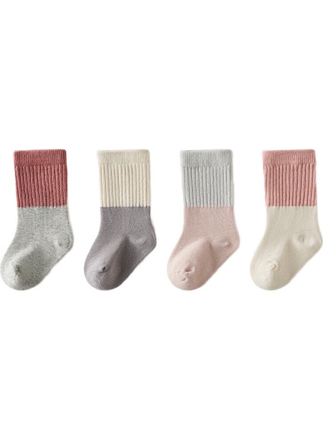 Beptides Baby Socks, Spring And Summer Style, Seamless Mid-Calf Socks, Breathable Pure Cotton Socks For Boys And Girls, Suitable For Ages 5-9 - Image 3