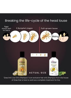 Qraa Qraa Anti Lice Oil with Shampoo (New Pack of 4 x 50ml)|Made with Neem, Reetha & Shikakai |Trusted by Mothers | Safe for Babies, Children, Men & Women  - Image 4