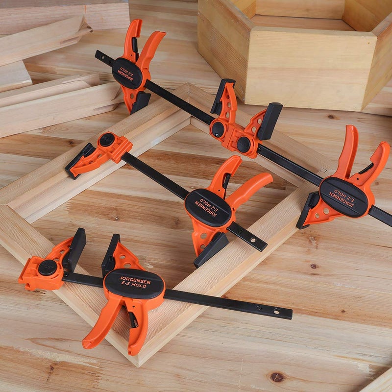 Jorgensen 6" Spreader/Bar Clamp Set, 4-pack,One-Hand Light Duty E-Z Hold Clamp/Spreader, 99216A,Black Orange - Image 5
