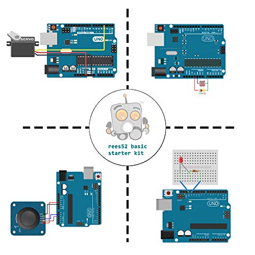 REES52 The Basic Starter kit for Compatible with Arduino UNO R3, Breadboard, LED, Resistor,Jumper Wires and Power Supply - Image 2