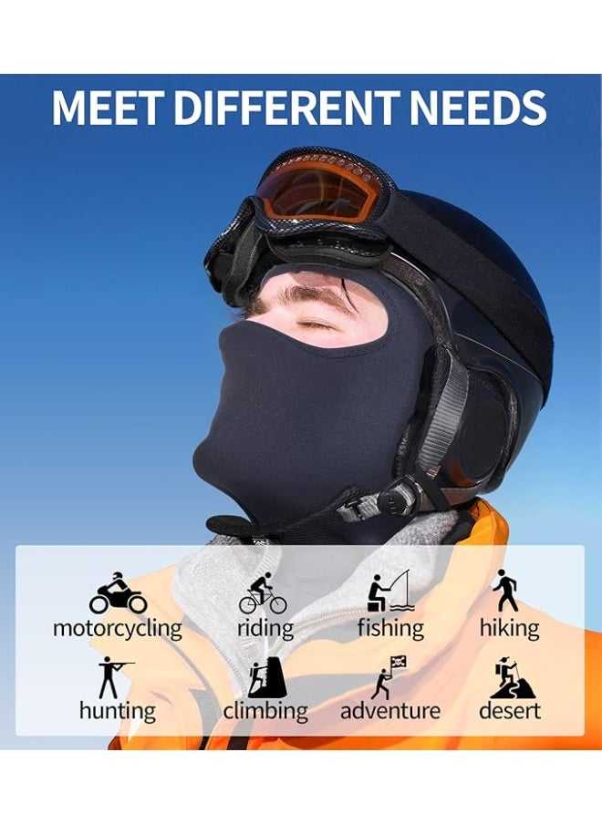 Generic RABIGALA Balaclava Face Mask Ski Mask for Men Women UV Protection Neck Gaiter for Skiing Motorcycle Black, Stretch, M  - Image 5