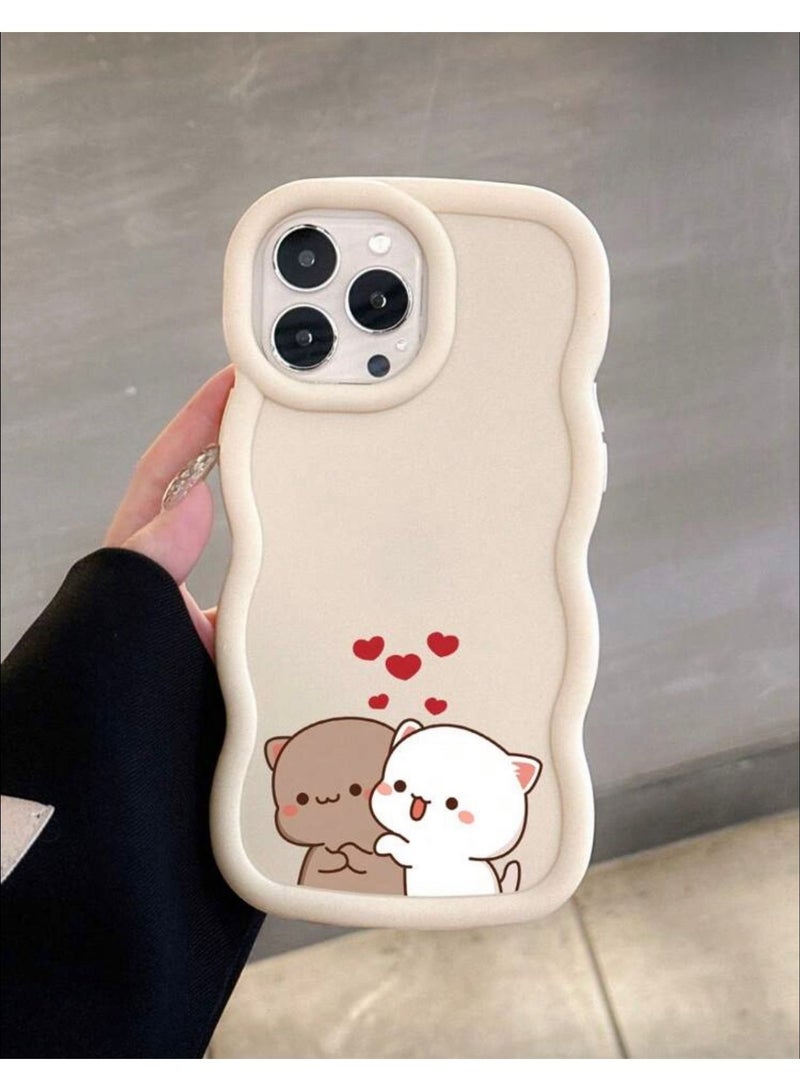 Iphone 17 Pro Max Cartoon Cat Beige Phone Case - Image 2