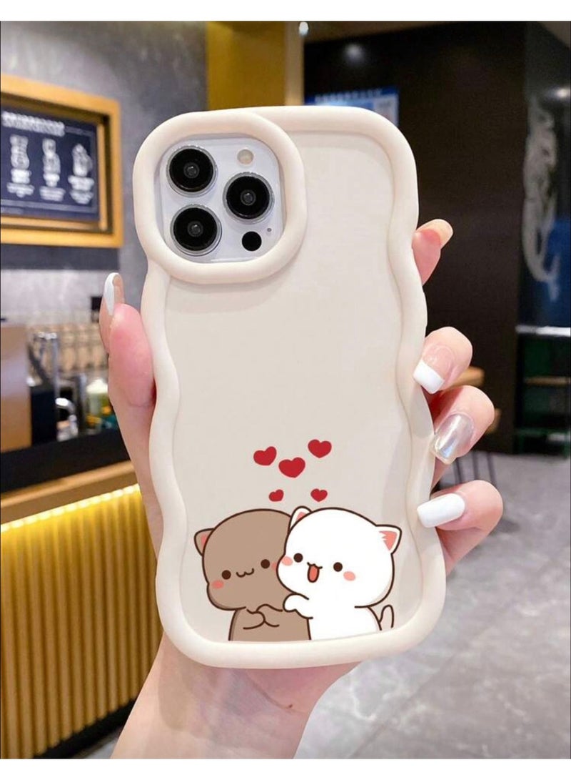 Iphone 17 Pro Max Cartoon Cat Beige Phone Case - Image 3