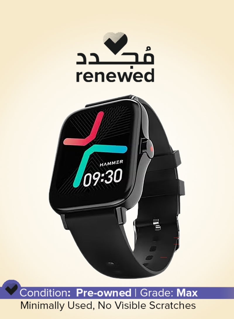 Renewed - Pulse 2.0 Smart Watch, 1.69" Screen, Latest Bluetooth Watch with Calling, Sports Activity Tracker IP67 Water Resistant Blood Oxygen Monitoring Multiple Watch Faces Camera & Music Control Black