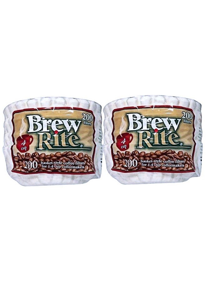 Brew Rite 4 Cup Coffee Basket Disposable Filters - 400 Ct - Image 1