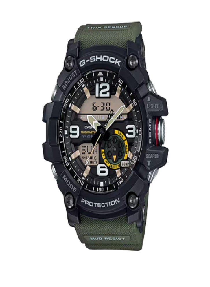 CASIO G-SHOCK GG-1000-1A3: Mudmaster Twin Sensor (Black/Green)