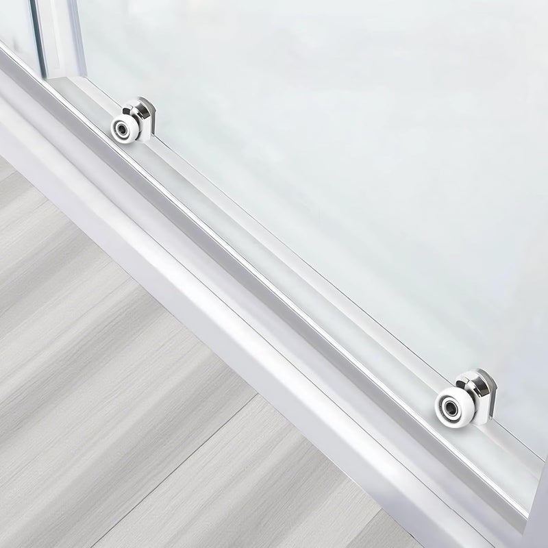 Low-Noise 10 Pcs Nylon-Coated Wheels Shower Door Rollers Replacement for Sliding Tracks, Pa Pom Plastic, Metal Sealed Bearings, High Load Capacity and Easy Installation - Image 2