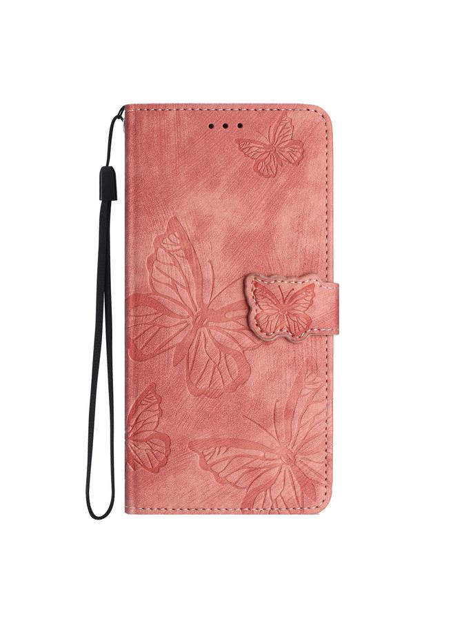 S-TOP Case For Honor X7C 4G / 200 Smart Skin-feel Embossed Butterfly Leather Phone Case - Image 2