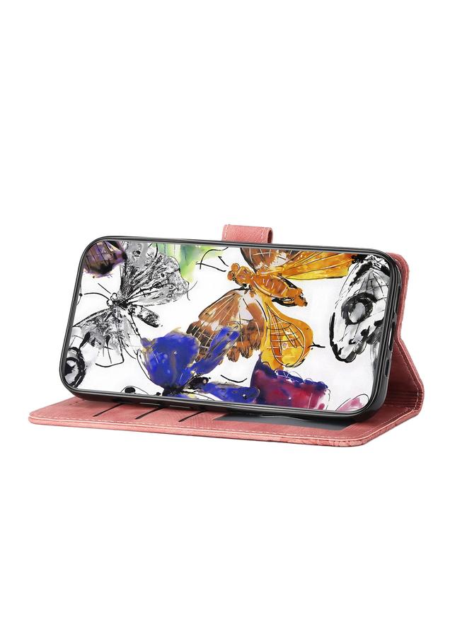 S-TOP Case For Honor X7C 4G / 200 Smart Skin-feel Embossed Butterfly Leather Phone Case - Image 5