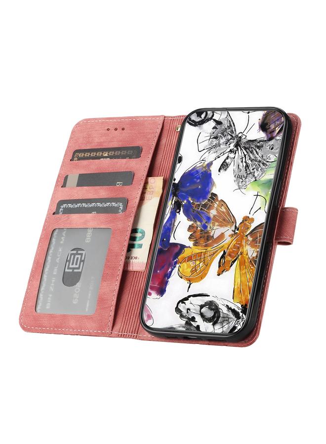S-TOP Case For Honor X7C 4G / 200 Smart Skin-feel Embossed Butterfly Leather Phone Case - Image 4